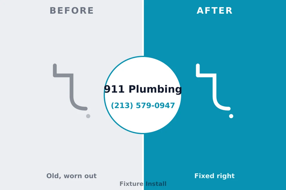 Before and after: plumbing company Sully Square, VA
